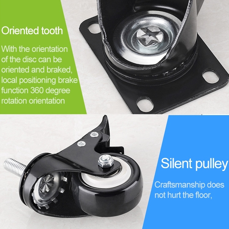 2 PCS 2" Silent Universal Wheel for Furniture, Cabinet, Coffee Table 5 2 Pcs 2&Quot; Silent Universal Wheel For Furniture, Cabinet, Coffee Table - Image 5