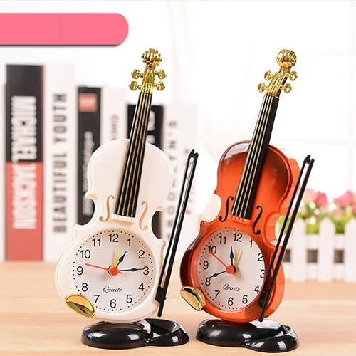 Creative Violin Alarm Clock with Pen Holder - Multi-functional and Original, Ideal Gift 2 Creative Violin Alarm Clock With Pen Holder - Multi-Functional And Original, Ideal Gift - Image 2