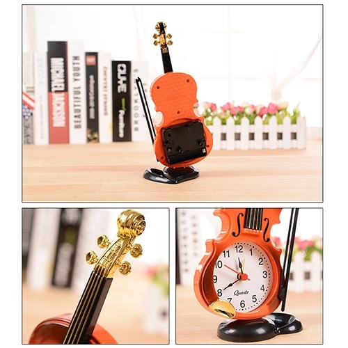 Creative Violin Alarm Clock with Pen Holder - Multi-functional and Original, Ideal Gift 4 Creative Violin Alarm Clock With Pen Holder - Multi-Functional And Original, Ideal Gift - Image 4