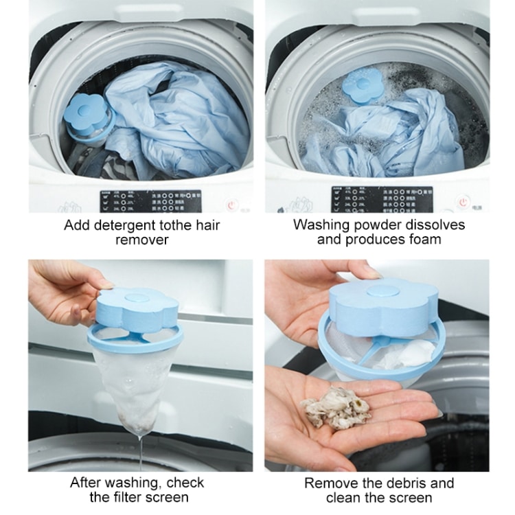 10pcs Plum-shaped Washing Machine Hair Removal Mesh Filter Bag - Efficient Filtration 5 10Pcs Plum-Shaped Washing Machine Hair Removal Mesh Filter Bag - Efficient Filtration - Image 5