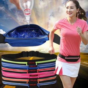 Waterproof Double Waist Bag with Reflective Strip - Ideal for Outdoor Sports
