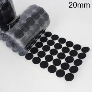 1000-Piece 20mm Nylon Adhesive Hook and Loop Fastener Kit