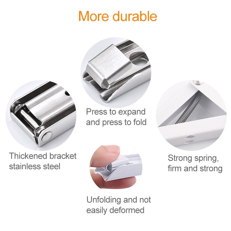 8" Wall-mounted Foldable Spring Storage Shelf - Dining Table Organizer 3 8&Quot; Wall-Mounted Foldable Spring Storage Shelf - Dining Table Organizer - Image 3