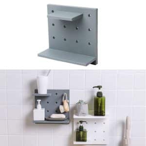 Versatile Plastic Board Wall Shelf: Perfect for Living Room, Bathroom & Kitchen