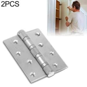 2 PC Heavy-Duty Stainless Steel Cabinet Door Hinges, 100x75mm