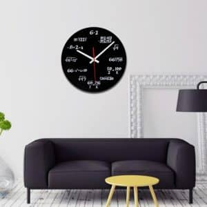 Unique Acrylic Math Formula Wall Clock for Modern Living Rooms