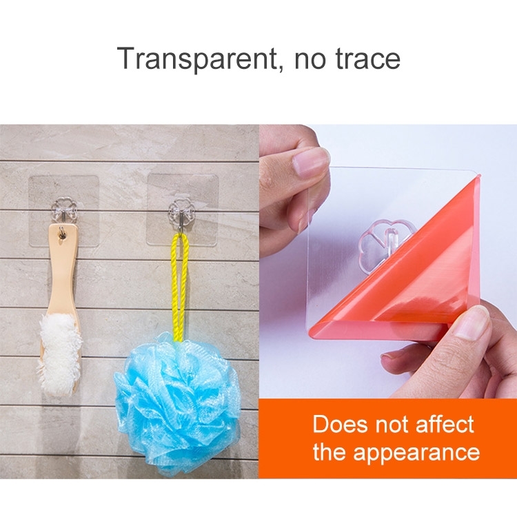 10pcs Thin Plum Shape Waterproof Adhesive Hook Set - Kitchen Wall Mount 3 10Pcs Thin Plum Shape Waterproof Adhesive Hook Set - Kitchen Wall Mount - Image 3