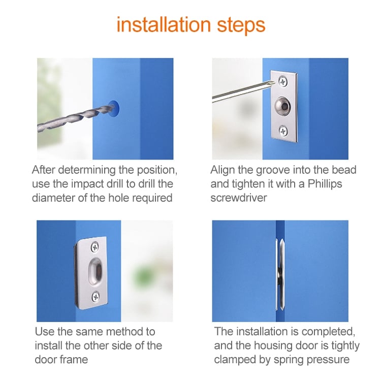 106 Stainless Steel Invisible Door Bead Lock Spring - Secure Your Door 5 106 Stainless Steel Invisible Door Bead Lock Spring - Secure Your Door - Image 5