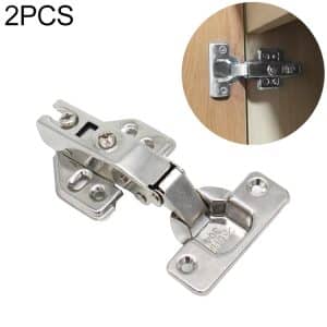 2 PCS Stainless Steel Hydraulic Buffer Hinge, Copper Rod, 781 Straight Arm