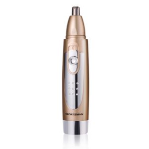 Waterproof Battery Powered Nose & Ear Hair Trimmer in Gold Bullet Shape