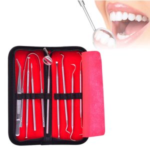 Dentist Tools Set - Complete 9-in-1 Stainless Steel Oral Care Kit for Precision