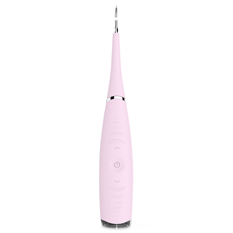 LSHOW YJK015A Waterproof Electric Teeth Polisher - USB Charging, High-frequency Vibration 2 Pink Electric Tooth Cleaner With A Pointed Tip And Control Buttons On The Handle.