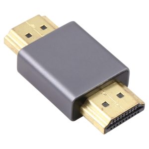 Crystal Clear Display with Gold-Plated Male to Male HDMI Adapter - Black