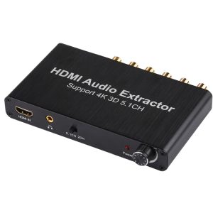 Enhance Entertainment: 4K 3D HDMI Audio Extractor for Cinematic 5.1CH Sound!