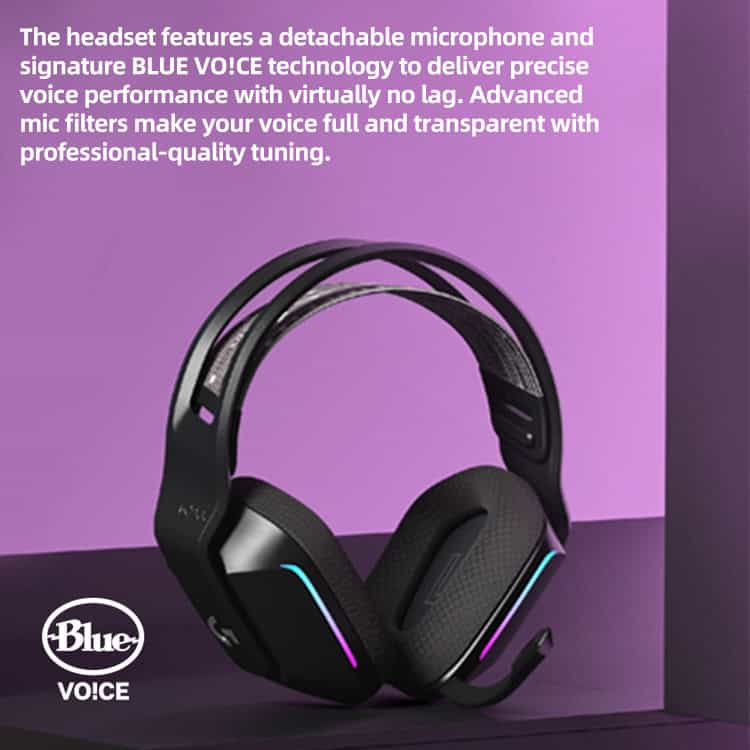 Logitech G733 LIGHTSPEED Wireless RGB Gaming Headset - Ultimate Gaming Companion 5 Headset With Detachable Microphone And Blue Vo!Ce Technology, Designed For Professional-Grade Voice Performance, Noise Cancellation, And Customizable Audio For Gaming And Streaming.