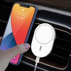 X19 Magnetic Qi Wireless Car Charger: Fast 15W Charging, Magsafe Clamp
