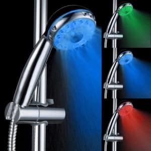 LED Shower Head with Temperature Sensor - Colorful RGB Lighting - 22 x 8 x 4.5cm