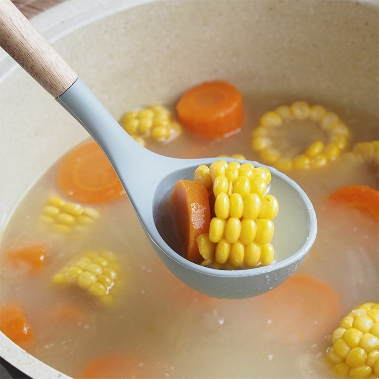 13-in-1 Silicone Wood Handle Cooking Cutlery Set with Small Container 9 13-In-1 Silicone Wood Handle Cooking Cutlery Set With Small Container - Image 9