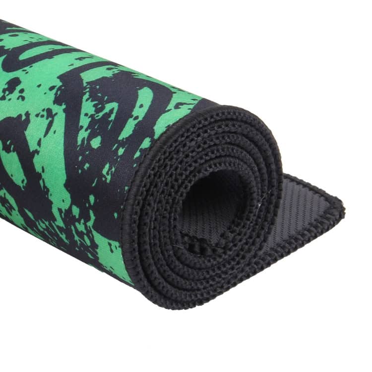 XL Gaming & Office Keyboard Mouse Pad - Enhanced Precision & Comfort, 90cm x 40cm 6 Green And Black Rolled Yoga Mat With Textured Surface, Durable Rubber Material, Perfect For Exercise And Fitness Routines.