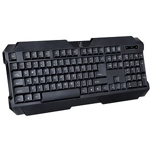 RGB gaming keyboard with multimedia keys and durable keyswitches for gaming and office use - Syndmart.