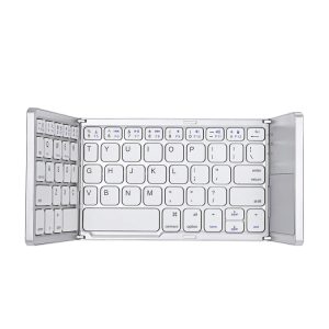 Wireless Touchpad Bluetooth Keyboard - Rechargeable, 3-Folding, 64 Keys