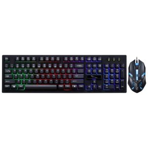 ZGB G20 1600 DPI Professional Wired Keyboard + Optical Mouse Kit - Mechanical Feel, Glowing LEDs
