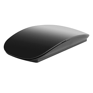 Wireless computer mouse with ergonomic design, wireless connectivity, and smooth surface for comfortable use. Ideal for office and gaming setups.