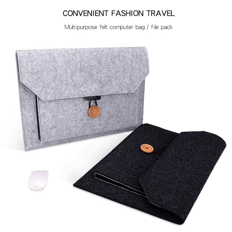 ND06 12.5" Felt Button Laptop Inner Bag: Versatile Solution for Every Need 4 Nd06 12.5&Quot; Felt Button Laptop Inner Bag: Versatile Solution For Every Need - Image 4