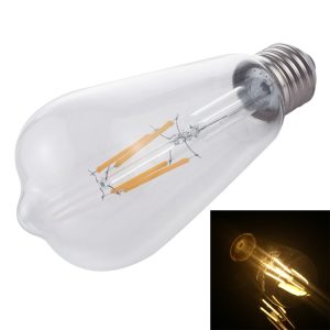 Retro Dimmable LED Filament Bulb 4W 600LM 3000K Energy Saving E27 ST64 220V