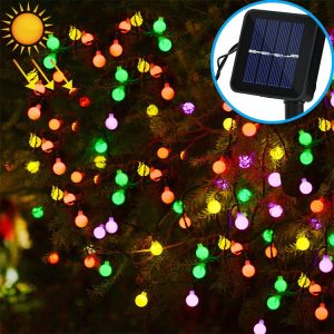 Solar Ball String Lights - 30 LEDs Outdoor Waterproof Christmas Festival Decor