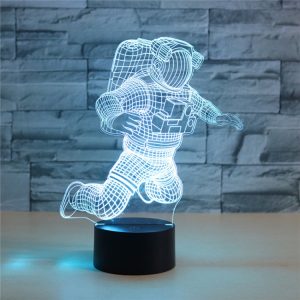 3D LED Astronaut Night Light - Colorful Crack Touch Table Lamp