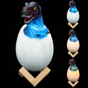 T-Rex 3D Night Light, 3-Color, Touch Control - Creative Home Decor