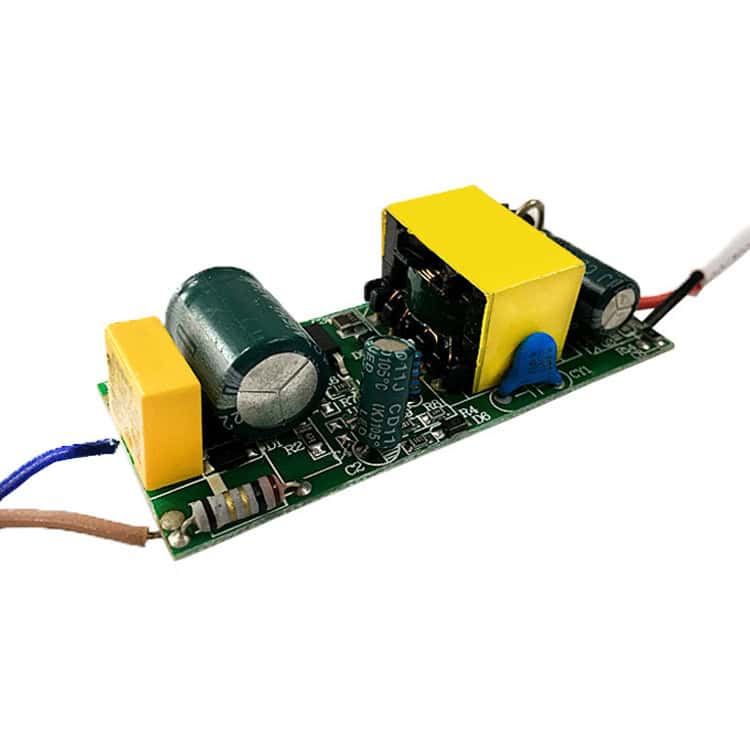 30W LED Driver Adapter for AC 85-265V to DC 24-42V - Sparks Brilliance 1 Compact Electronic Circuit Board With Capacitors, Resistors, And Relays, Ideal For Electronic Projects And Circuit Design.