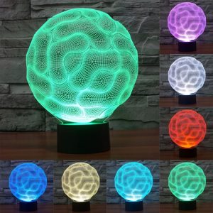3D Touch LED Desk Lamp - Creative Visual Stereo Light, 7 Color Discoloration