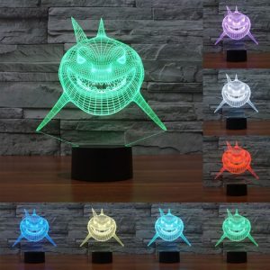 Shark Style 3D Touch LED Desk Lamp - 7 Color Creative Night Light