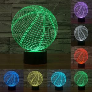 Basketball 3D Touch LED Desk Night Light - 7 Color Creative Visual Lamp
