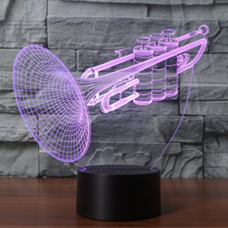 3D Touch LED Night Light - Trumpet Shape, 7 Color Discoloration, Visual Stereo Lamp 11 3D Touch Led Night Light - Trumpet Shape, 7 Color Discoloration, Visual Stereo Lamp - Image 11