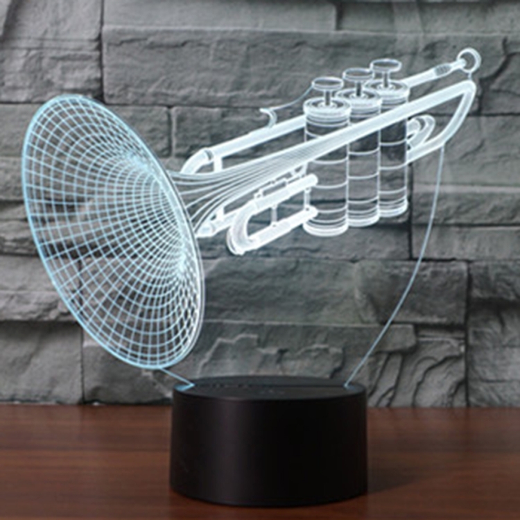 3D Touch LED Night Light - Trumpet Shape, 7 Color Discoloration, Visual Stereo Lamp 12 3D Touch Led Night Light - Trumpet Shape, 7 Color Discoloration, Visual Stereo Lamp - Image 12