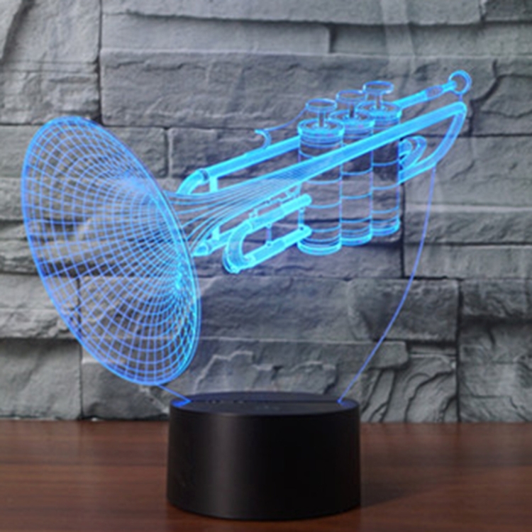 3D Touch LED Night Light - Trumpet Shape, 7 Color Discoloration, Visual Stereo Lamp 8 3D Touch Led Night Light - Trumpet Shape, 7 Color Discoloration, Visual Stereo Lamp - Image 8