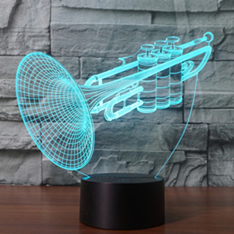 3D Touch LED Night Light - Trumpet Shape, 7 Color Discoloration, Visual Stereo Lamp 10 3D Touch Led Night Light - Trumpet Shape, 7 Color Discoloration, Visual Stereo Lamp - Image 10