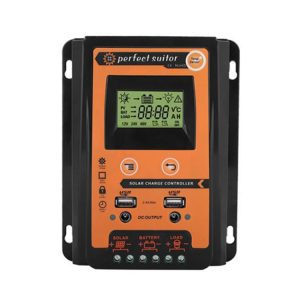 Solar charge controller for solar power systems, high efficiency solar battery management, perfect suitor solar controller for renewable energy applications, outdoor rated solar charger for batteries.