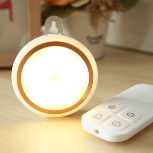 Wireless Remote LED Night Light - Warm White, USB Charging, 3-5m Remote Range