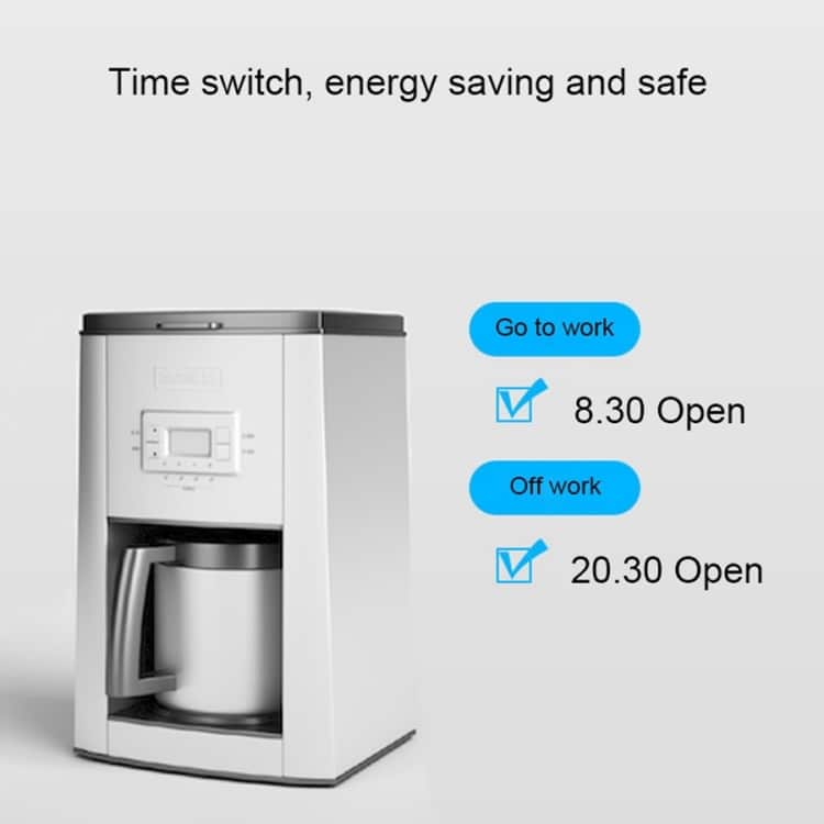 Smart Sonoff Wireless Switch: WiFi Timer & Remote Control 9 Automatic Coffee Maker Featuring A Timer With Settings For Opening And Closing Times.