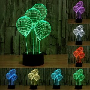 3D Touch Control LED Night Light, 7 Color Discoloration, Creative Visual Lamp