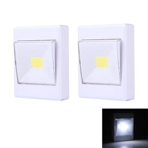 White Light COB LED Wall Night Light - 2 PCS. Perfect for Closets.