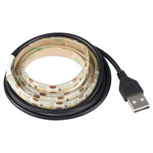 5V USB Warm White LED Rope Light - 2835 SMD, Waterproof, 50cm Length