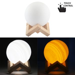 10cm Touch Control 3D Print Jupiter Lamp - USB 2-Color LED Night Light