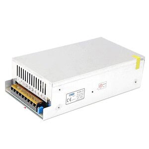 Power supply unit for electronics and industrial applications, durable metal casing, high efficiency, 12V/80A output, compact design, reliable performance for automation systems, suitable for energy and manufacturing industries.