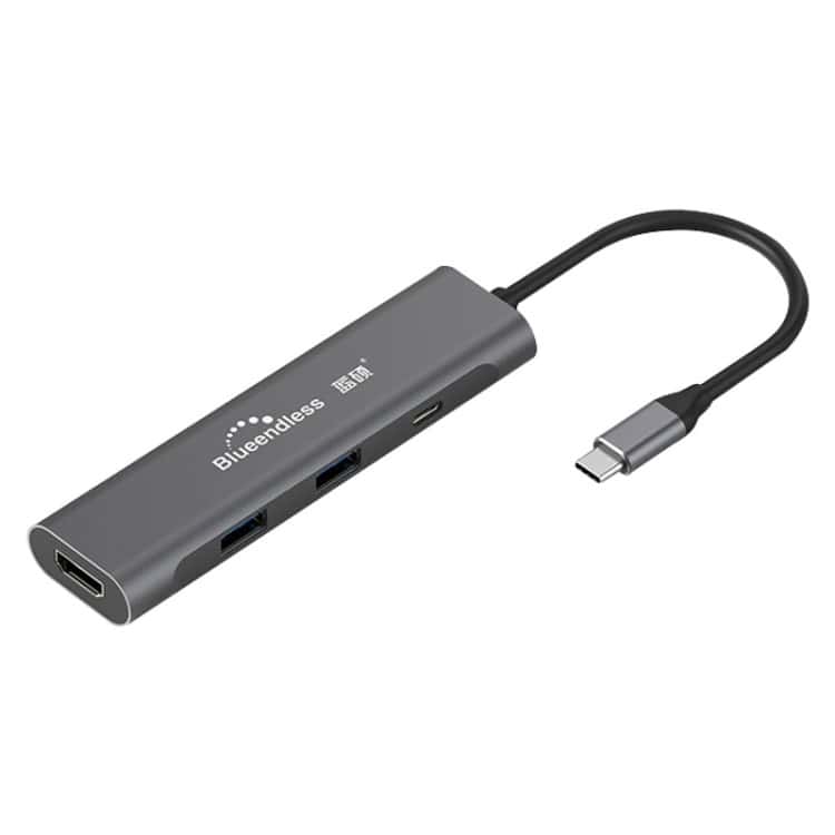 Blueendless 4-In-1 Type-C to HDMI + PD + Dual USB 3.0 HUB Dock 1 Blueendless 4-In-1 Type-C To Hdmi + Pd + Dual Usb 3.0 Hub Dock