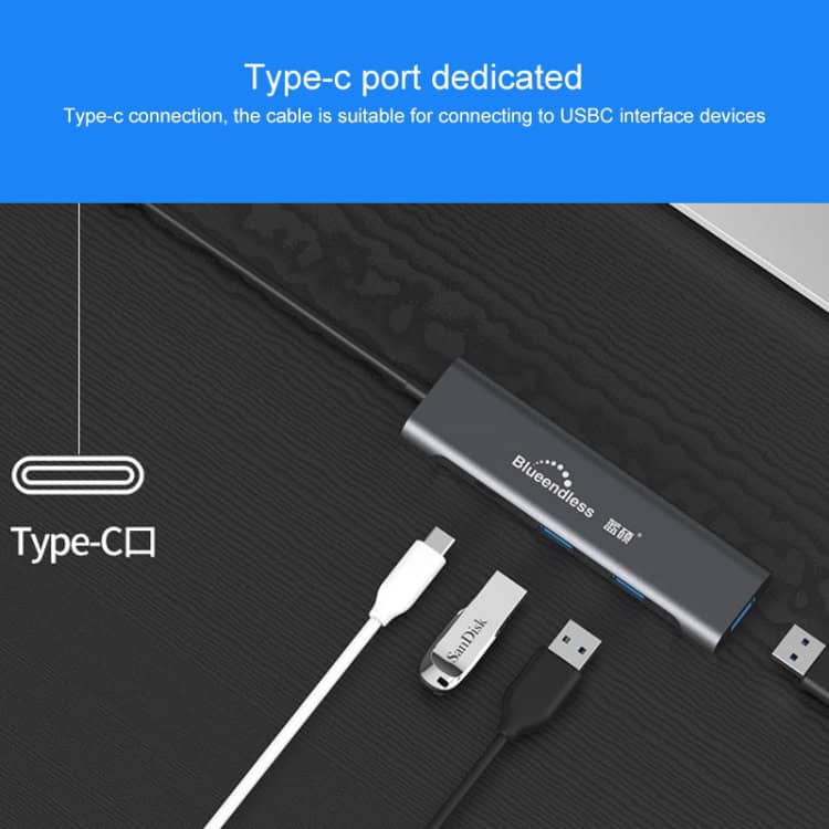Blueendless 4-In-1 Type-C to HDMI + PD + Dual USB 3.0 HUB Dock 9 Blueendless 4-In-1 Type-C To Hdmi + Pd + Dual Usb 3.0 Hub Dock - Image 9